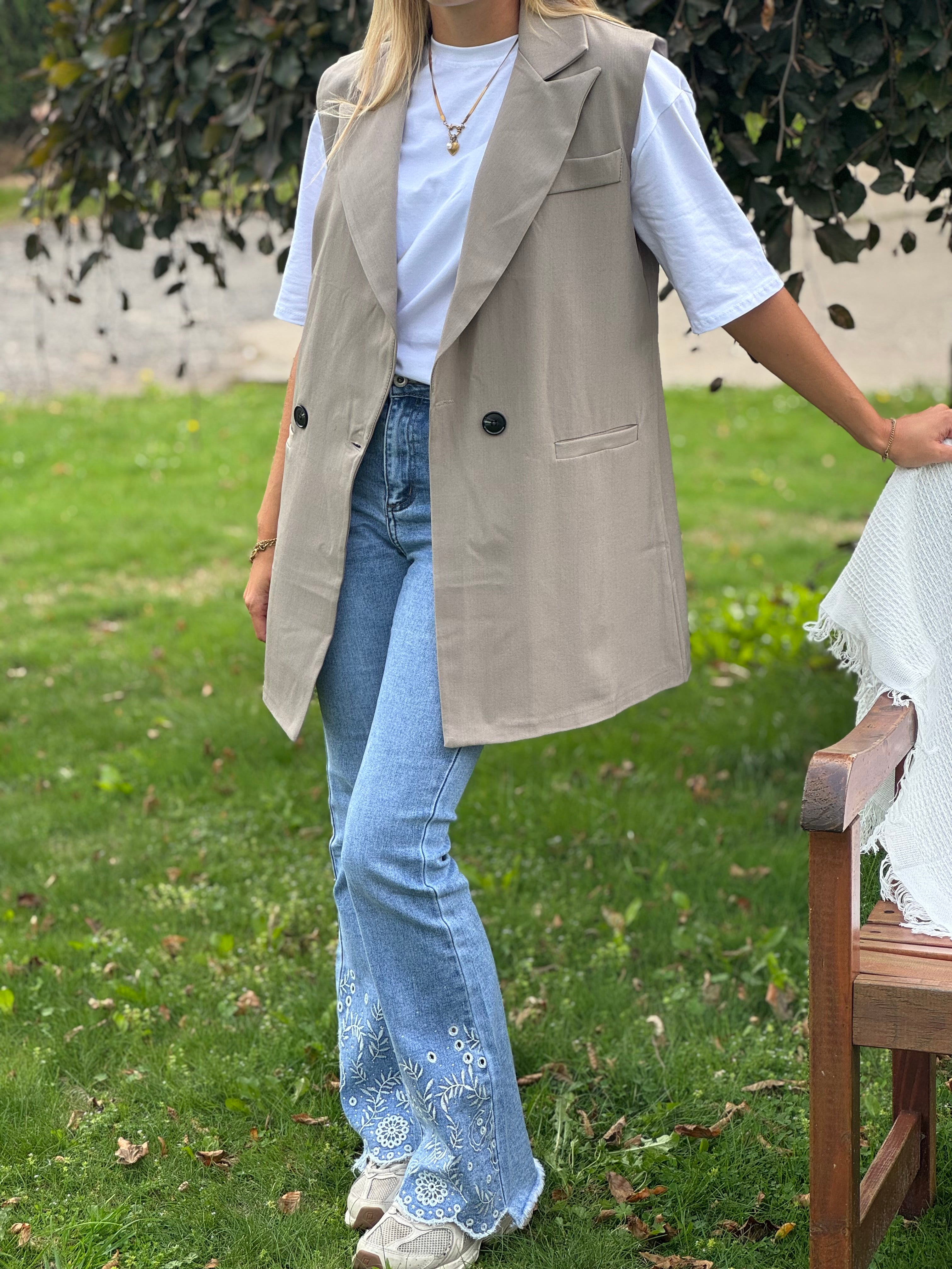 Trendy Sleeveless Blazer Vest