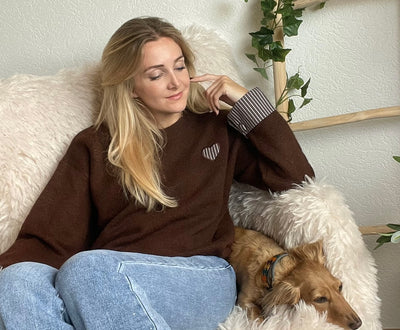 Mila Heart Knit - Chokolate 🍩