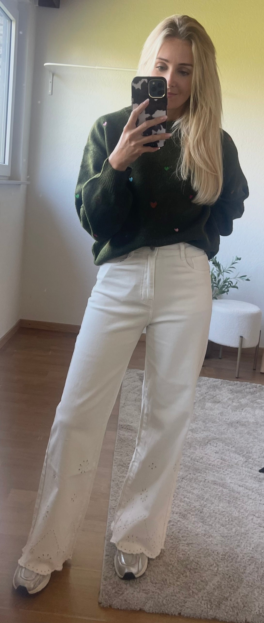 💚 Forest Green Hartjes Sweater