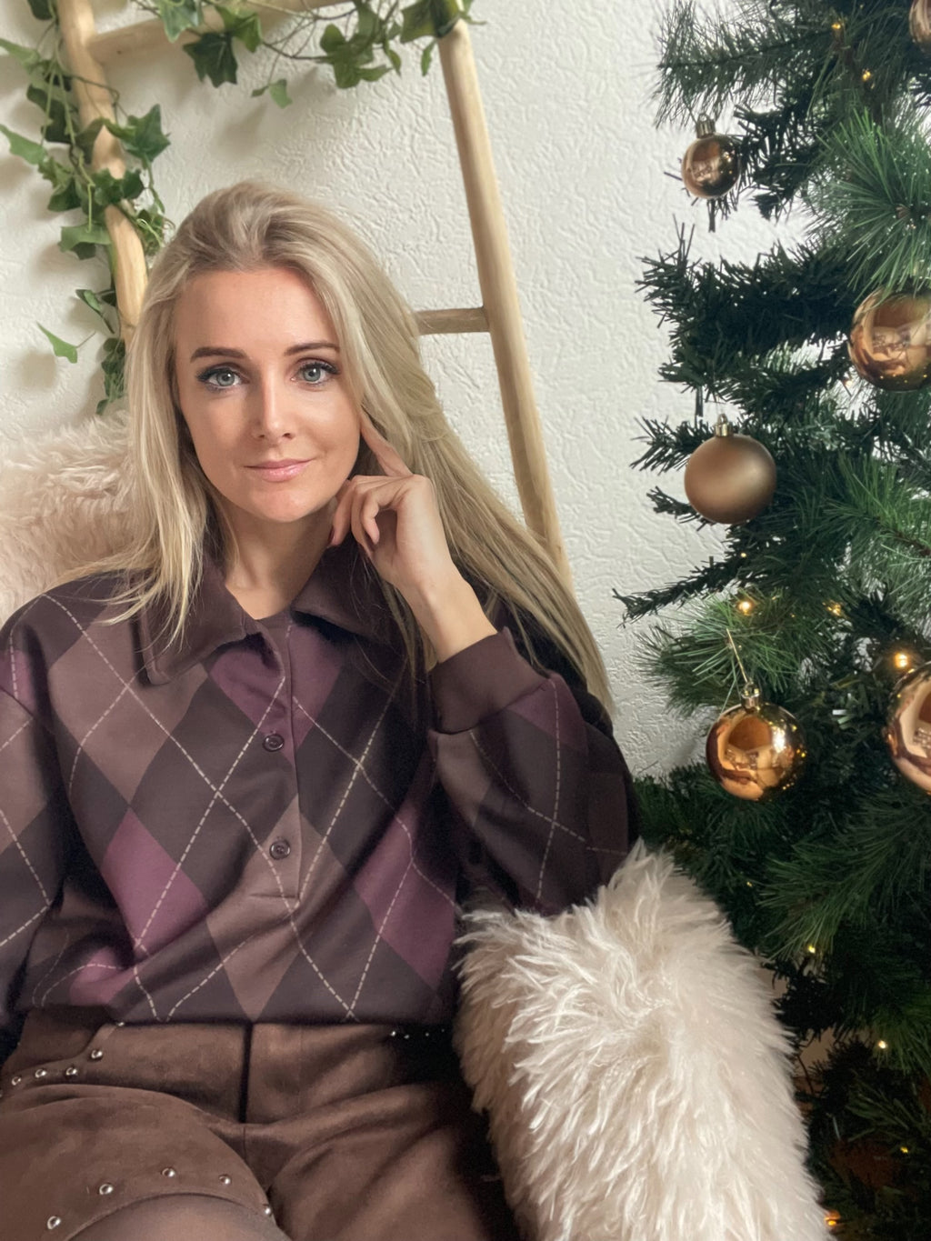 Adelise Polo Knit - Chokolate