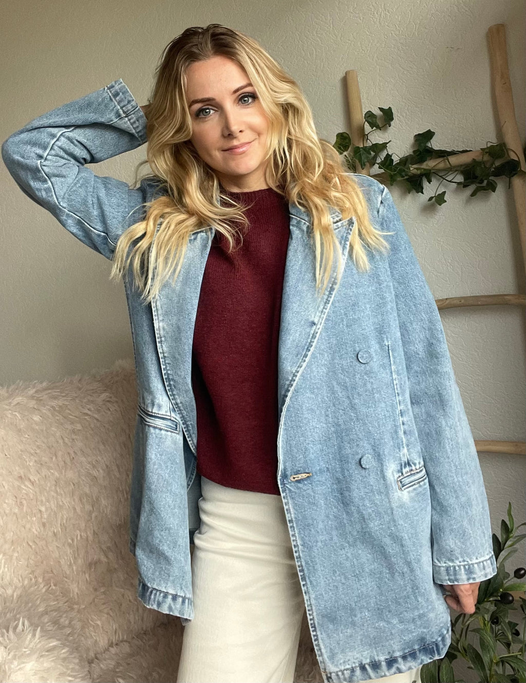 Light oversized Denim Blazer – Casual Chic