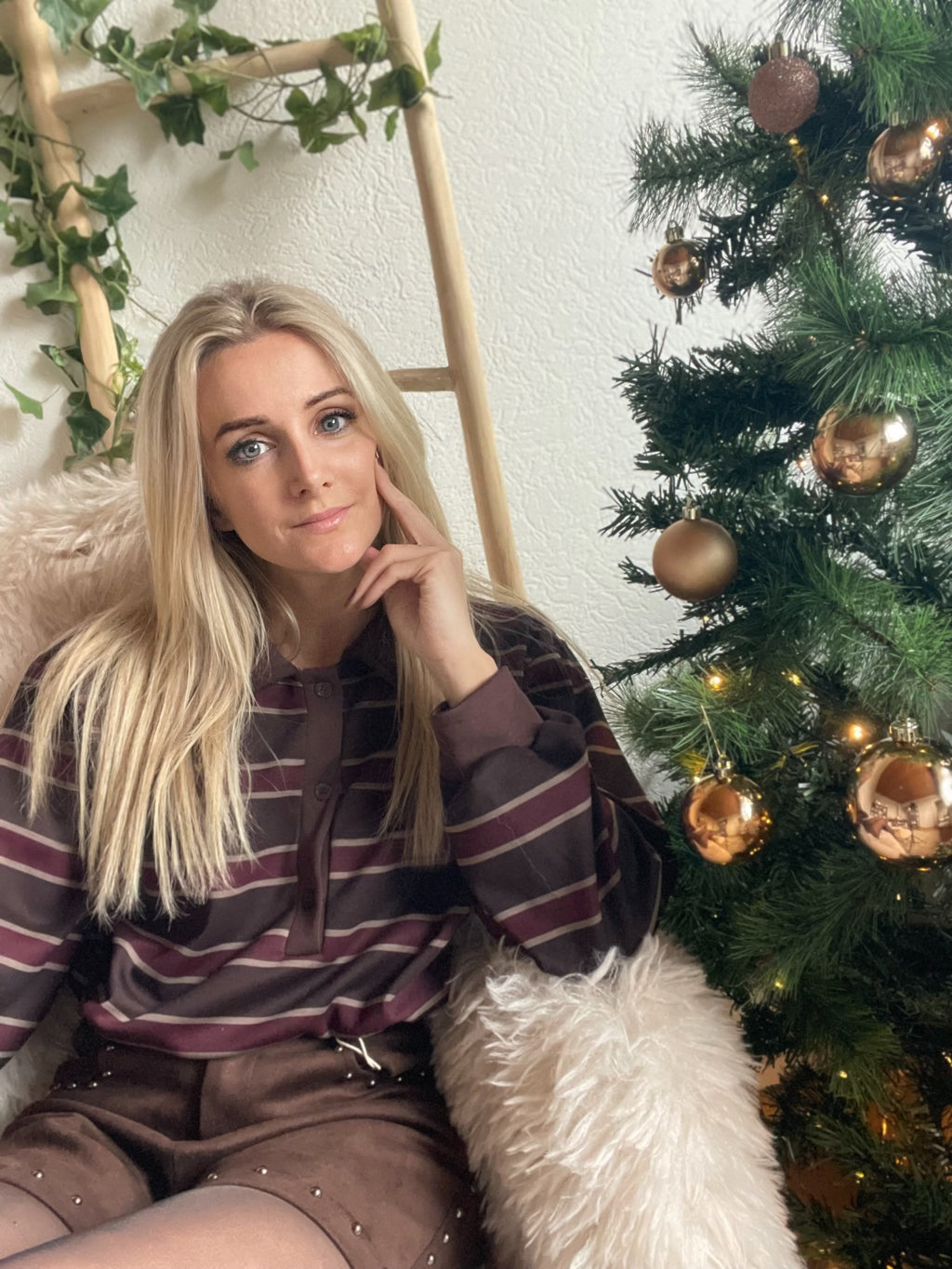 Marvella Stripe Polo Knit✨