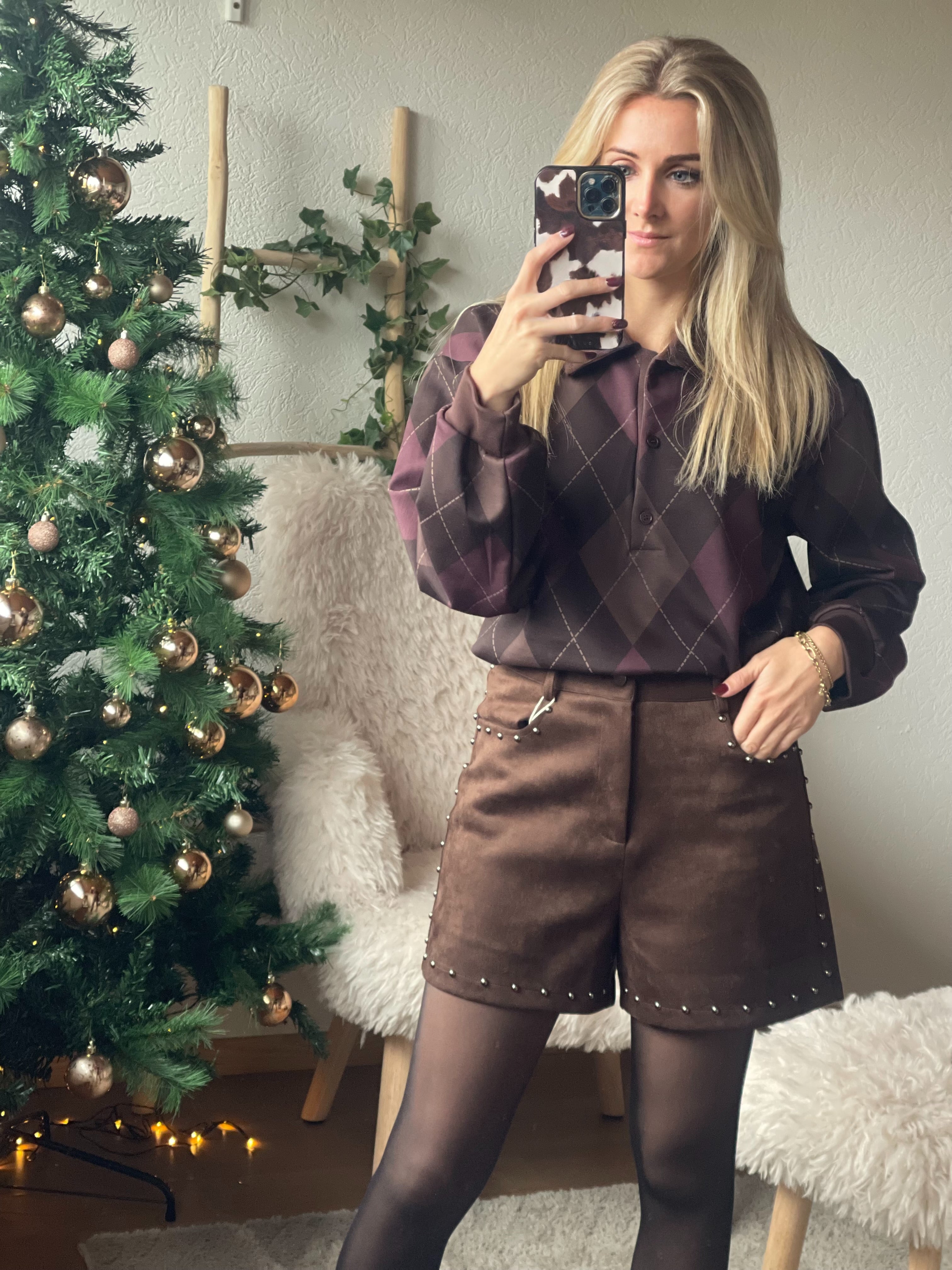 Adelise Polo Knit - Chokolate