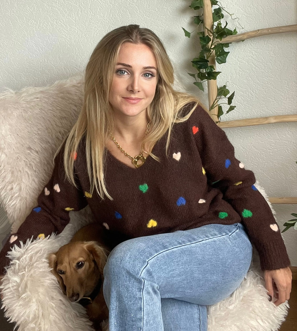 Amélie Colorheart Knit - Chokolate🍫