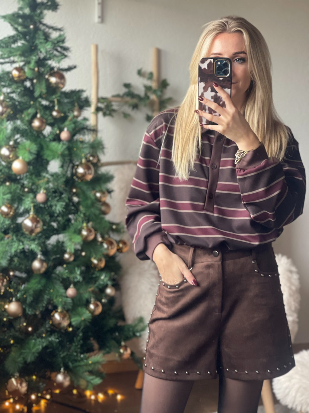 Marvella Stripe Polo Knit✨