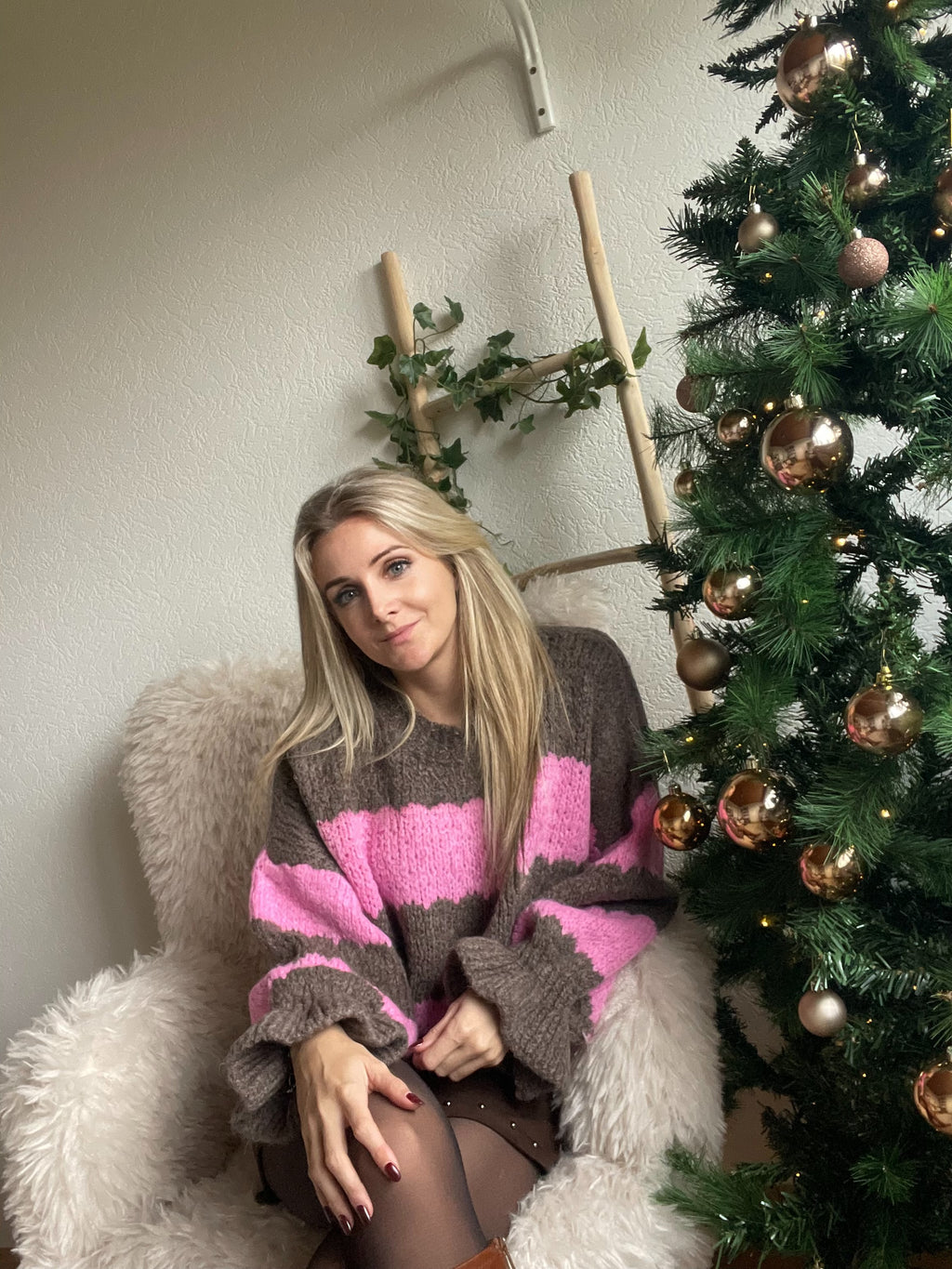 Nayelle Chunky Stripe Knit✨- Pink