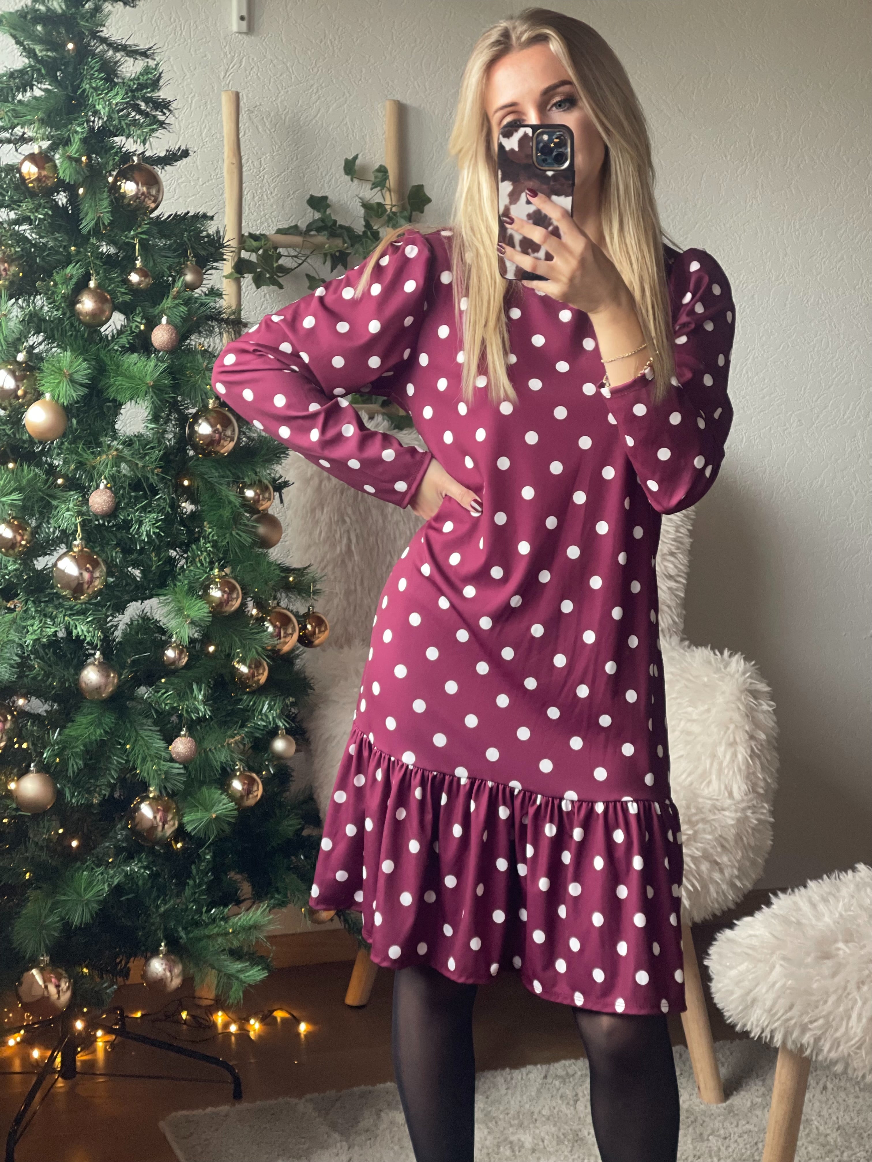 Maribelle Polka Swing Dress✨