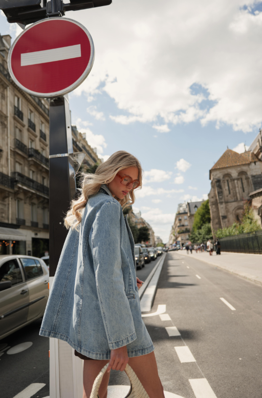 Light oversized Denim Blazer – Casual Chic