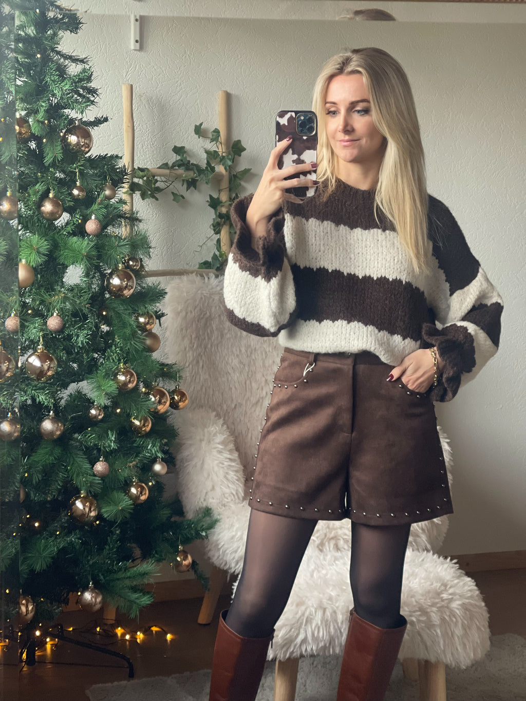 Nayelle Chunky Stripe Knit ✨ - Chokolate