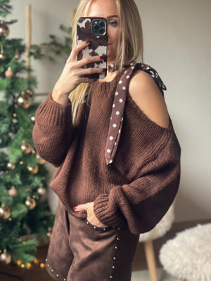 Liorah Dot Bow Sweater✨