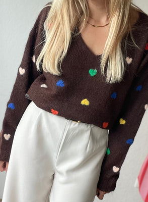 Amélie Colorheart Knit - Chokolate🍫