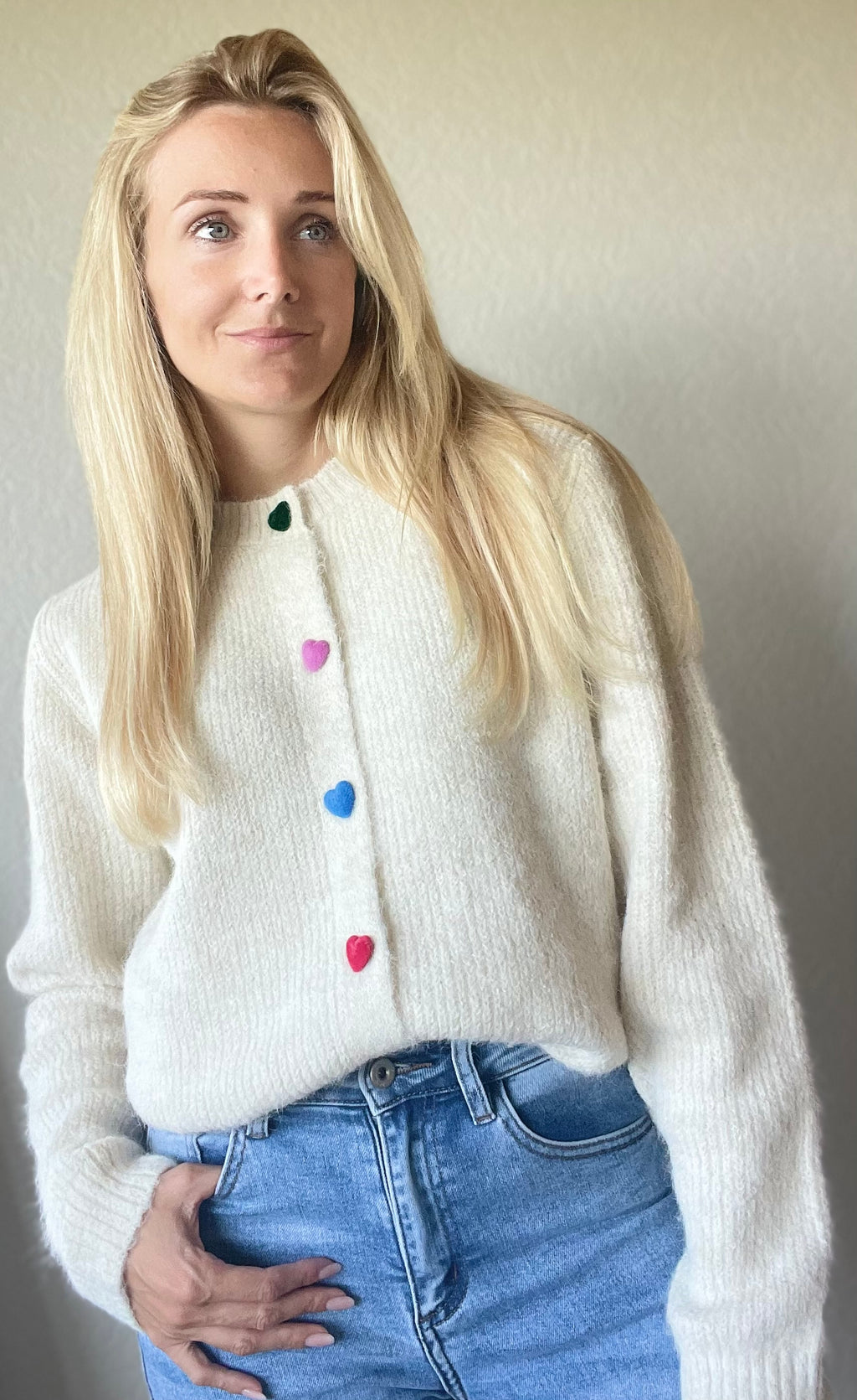 Sweater hartjes knopen 