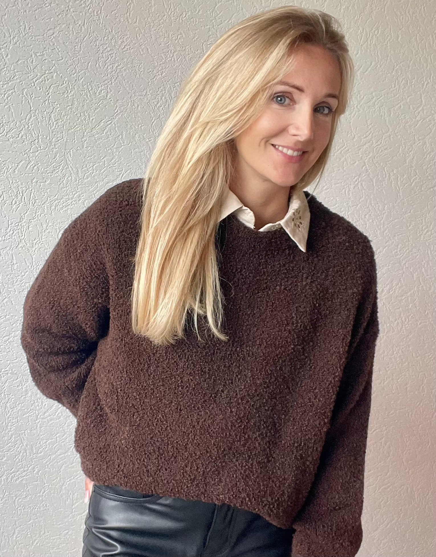 Teddy sweater - Teddy trui bruin - herfst winter